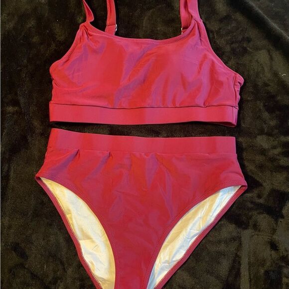 Burgundy dark red new without tags bikini swimsuit size‎ medium - Picture 3 of 9